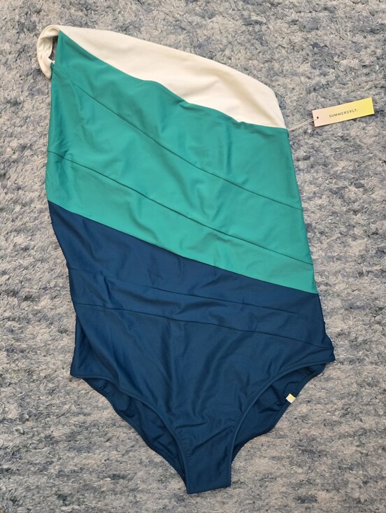 summersalt Other - NWT Summersalt Sidestroke Green Blue One Piece Swimsuit Size 20 Long Torso